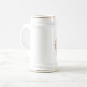 ピンクのクリスマスのマグのサンタ ビールジョッキ (正面左)