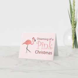 ピンクのクリスマスの夢 カード