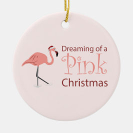 ピンクのクリスマスの夢 – セラミックオーナメント