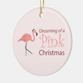 ピンクのクリスマスの夢 –  セラミックオーナメント (左)