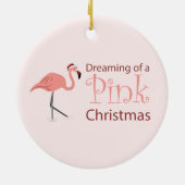 ピンクのクリスマスの夢 –  セラミックオーナメント (裏面)