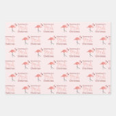 ピンクのクリスマスの夢 –  ラッピングペーパーシート (正面3)