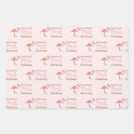 ピンクのクリスマスの夢 – ラッピングペーパーシート