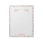 ピンクのクリスマスの天使たち|お名前入り ノートパッド (回転)
