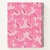 ピンクのクリスマスの弓 ノートブック (裏面)