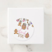 ピンクのクリスマスの感謝してい誕生日メッセージカード フェイバータグ (インサイチュ)