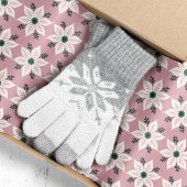 ピンクのクリスマスの白いポインセチア 薄葉紙