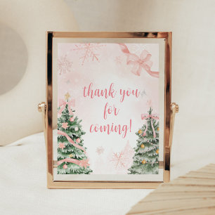 ピンクのクリスマスは外が寒い お越しいただきありがとう ポスター