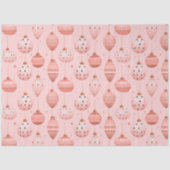 ピンクのクリスマスオーナメントと星のクリスマス 薄葉紙 (正面)