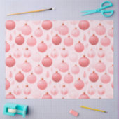 ピンクのクリスマスオーナメントクリスマス 薄葉紙 (クラフト)