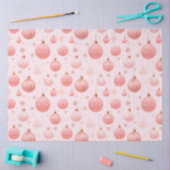 ピンクのクリスマスオーナメント雪の結晶クリスマス 薄葉紙 (クラフト)