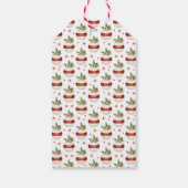 ピンクのクリスマスオーナメント ホリデー ギフトタグ (裏面)