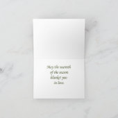 ピンクのクリスマスカードに入ったパグ姉妹 シーズンカード (内部)