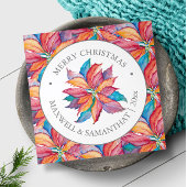 ピンクのクリスマスカードのレビュー年 三つ折りクリスマスカード