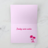 ピンクのクリスマスカード サンキューカード (内部)