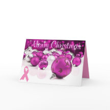 ピンクのクリスマスカード