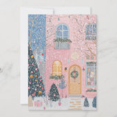 ピンクのクリスマスカード シーズンカード (正面)