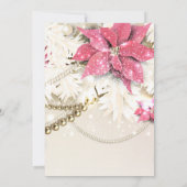 ピンクのクリスマスガーランド | ホリデーパーティーの招待状 招待状 (裏面)