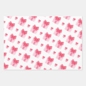 ピンクのクリスマスガール銀杏パン飴の贈り物 ラッピングペーパーシート (正面2)