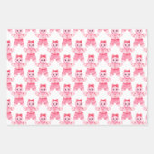 ピンクのクリスマスガール銀杏パン飴の贈り物 ラッピングペーパーシート (正面)