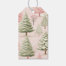 ピンクのクリスマスギフトタグ ギフトタグ