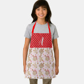 ピンクのクリスマスクッキーのエプロン、小さなエプロン エプロン (インサイチュ)