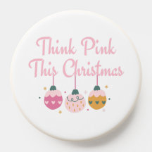 ピンクのクリスマスコレクション フォン・ポップグリップ