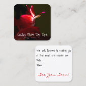 ピンクのクリスマスサボテンの花の写真のアポイントメント 予約カード (正面/裏面)