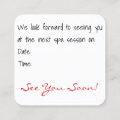 ピンクのクリスマスサボテンの花の写真のアポイントメント 予約カード (裏面)