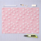 ピンクのクリスマススノーフレーク 薄葉紙 (クラフト)