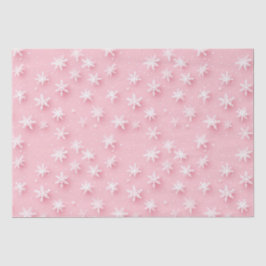 ピンクのクリスマススノーフレーク 薄葉紙