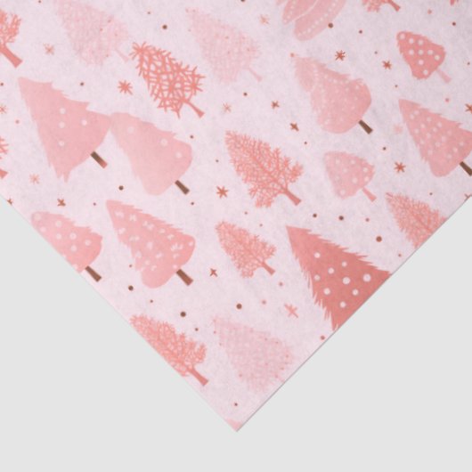 ピンクのクリスマスツリーがクリスマスを飾る 薄葉紙 (詳細)