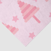 ピンクのクリスマスツリーとスタークリスマス 薄葉紙 (詳細)