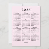 ピンクのクリスマスツリーと可愛いアイススケートをするペンギン シーズンカード (裏面)