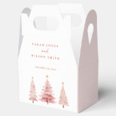 ピンクのクリスマスツリーのクリスマスパーティーのお気に入りボックス フェイバーボックス (オープン)