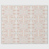 ピンクのクリスマスツリーのラッピング紙 ラッピングペーパー (フラット)