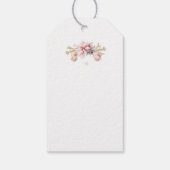 ピンクのクリスマスツリーガール ギフトタグ (裏面)