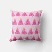 ピンクのクリスマスツリークッション クッション (裏面)