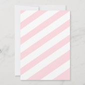 ピンクのクリスマスツリーサンタ赤ちゃんシャワー 招待状 (裏面)