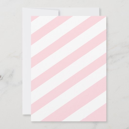 ピンクのクリスマスツリーサンタ赤ちゃんシャワー 招待状 (裏面)