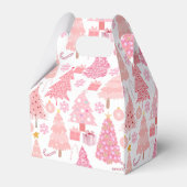 ピンクのクリスマスツリーパターン フェイバーボックス (裏面サイド)