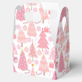 ピンクのクリスマスツリーパターン フェイバーボックス (オープン)