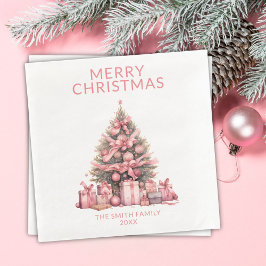ピンクのクリスマスツリーパーティー
