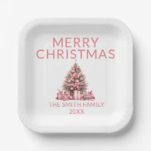 ピンクのクリスマスツリーパーティー