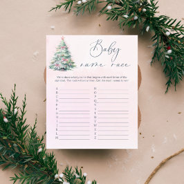 ピンクのクリスマスツリーベビーの名前のレースのゲーム