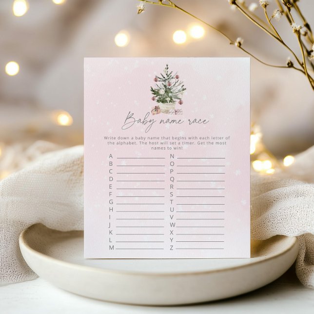 ピンクのクリスマスツリーベビーの名前のレースのゲーム (クリエイターアップロード済み)