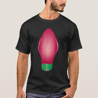 ピンクのクリスマスツリーライト Tシャツ