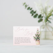 ピンクのクリスマスツリー ウィンターガール 赤ちゃんの本 エンクロージャーカード (スタンド正面)