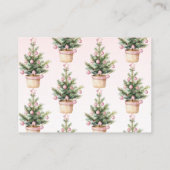 ピンクのクリスマスツリー ウィンターガール 赤ちゃんの本 エンクロージャーカード (裏面)