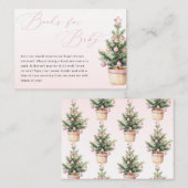 ピンクのクリスマスツリー ウィンターガール 赤ちゃんの本 エンクロージャーカード (正面/裏面)